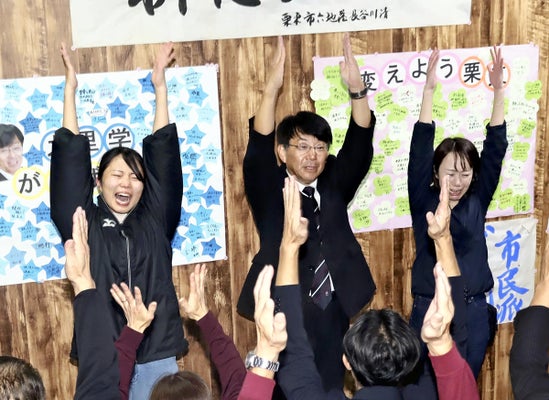 市議の大半が現職応援も、新人が初当選「市民から『まちを変えてほしい』との声いただいた」…栗東市長選挙で現新一騎打ち